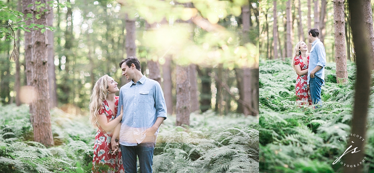 engagement session in the ferns